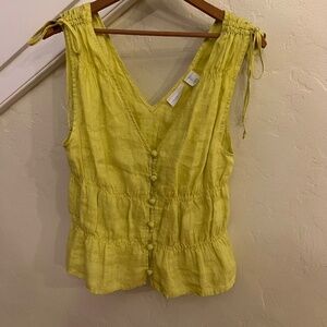 100% Linen Tiered Tank Top NWOT